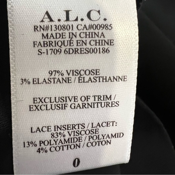 A.L.C. Alix Black Mini Dress Size 0 - Picture 14 of 15